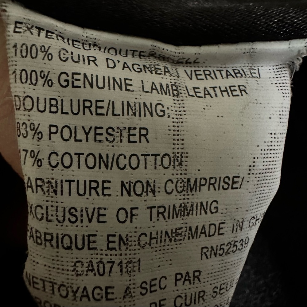 Stunning Black Lamb Leather Coat Jacket Buttery Soft Luxury - Picture 10 of 10